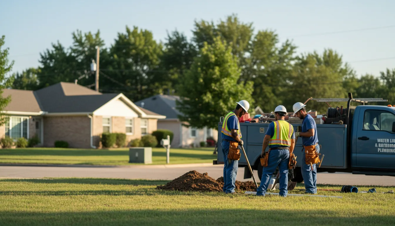 Residential water line and bathroom plumbing service in Athens, WV